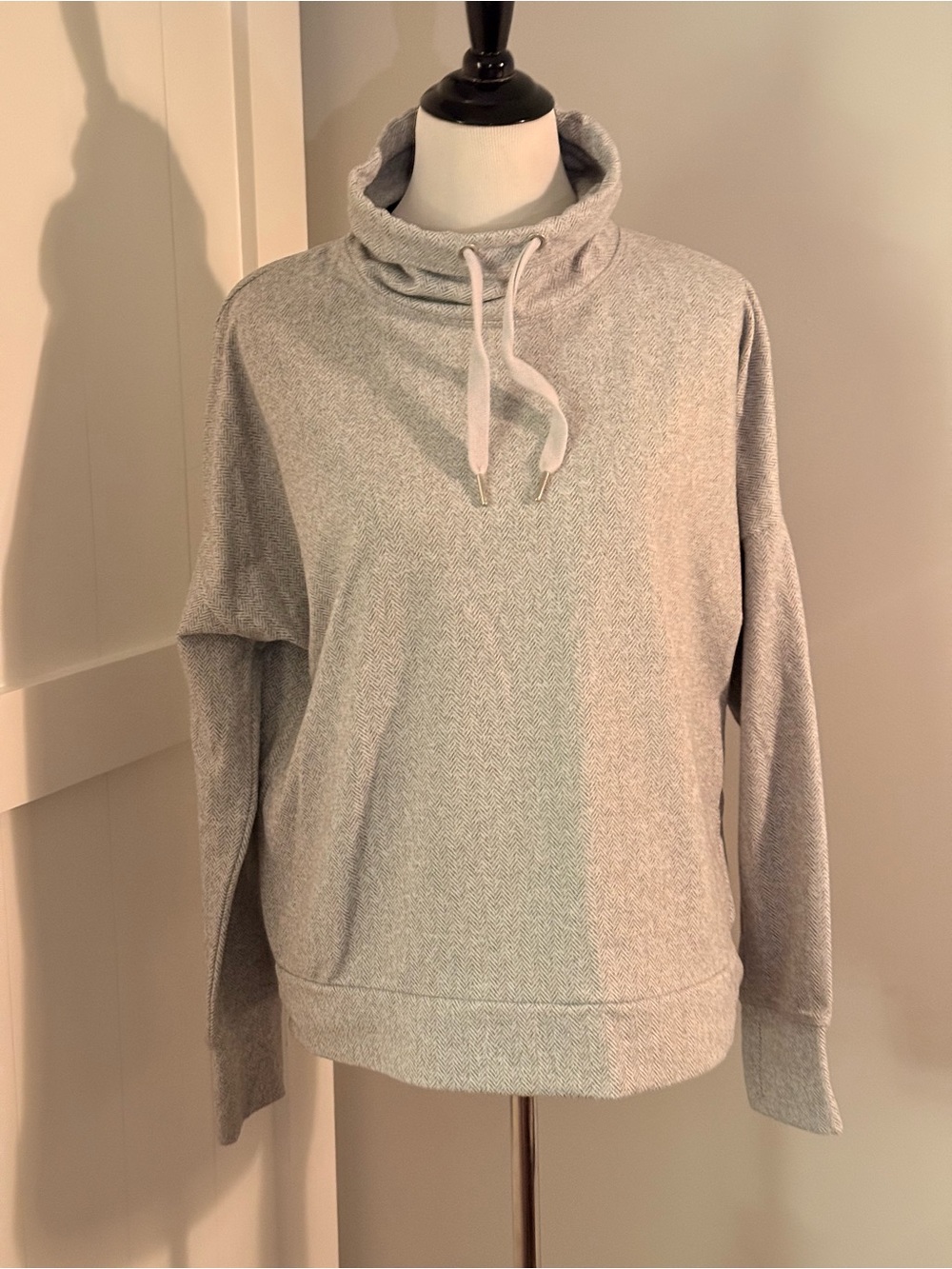 Heather Gray Funnel Neck Sweatshirt